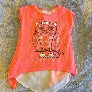Runway girls pink owl t shirts